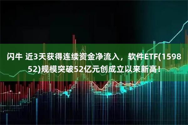 闪牛 近3天获得连续资金净流入，软件ETF(159852)规模突破52亿元创成立以来新高！